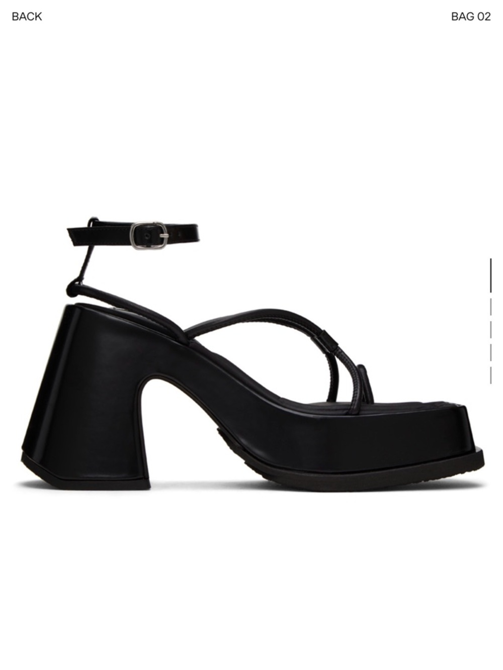 NWT Eytys Black Square-Toe Heels - Picture 7 of 8